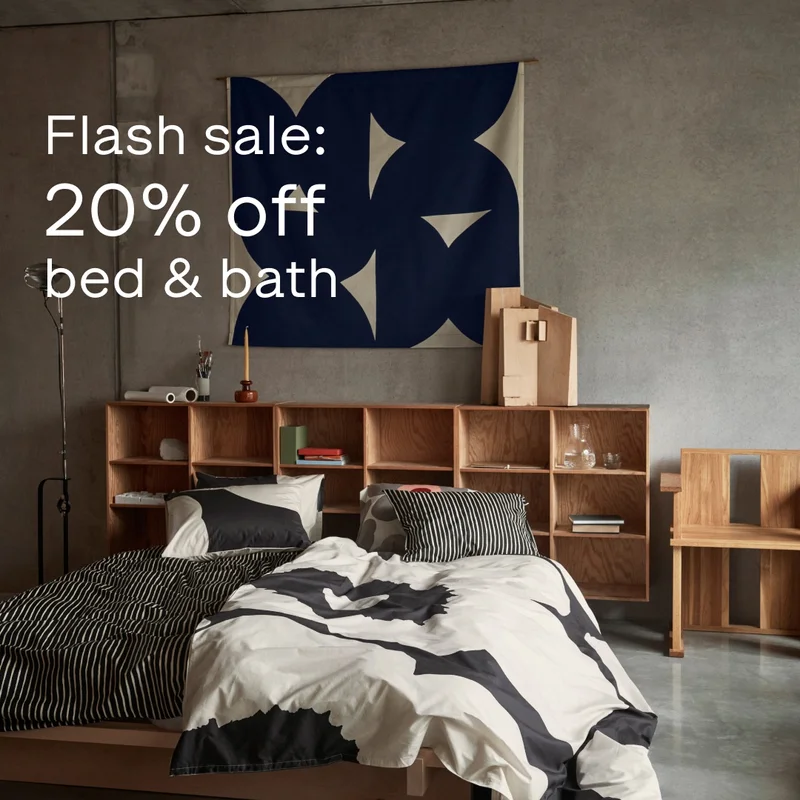 Flash sale: 20% off bed & bath