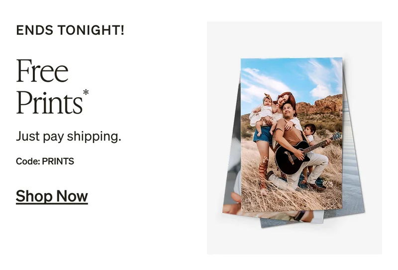 Up to 50% off almost everything + Free Prints!
