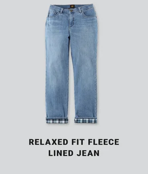 Relaxed Fit Fleece Lined Jean