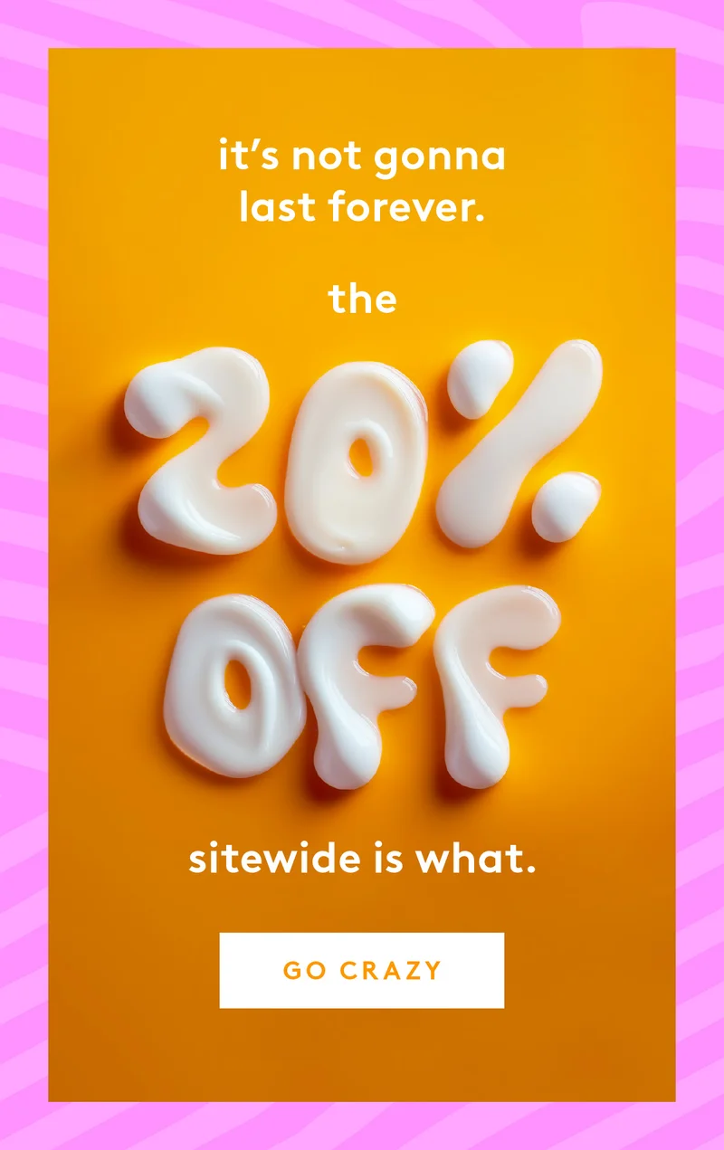 20% off hero