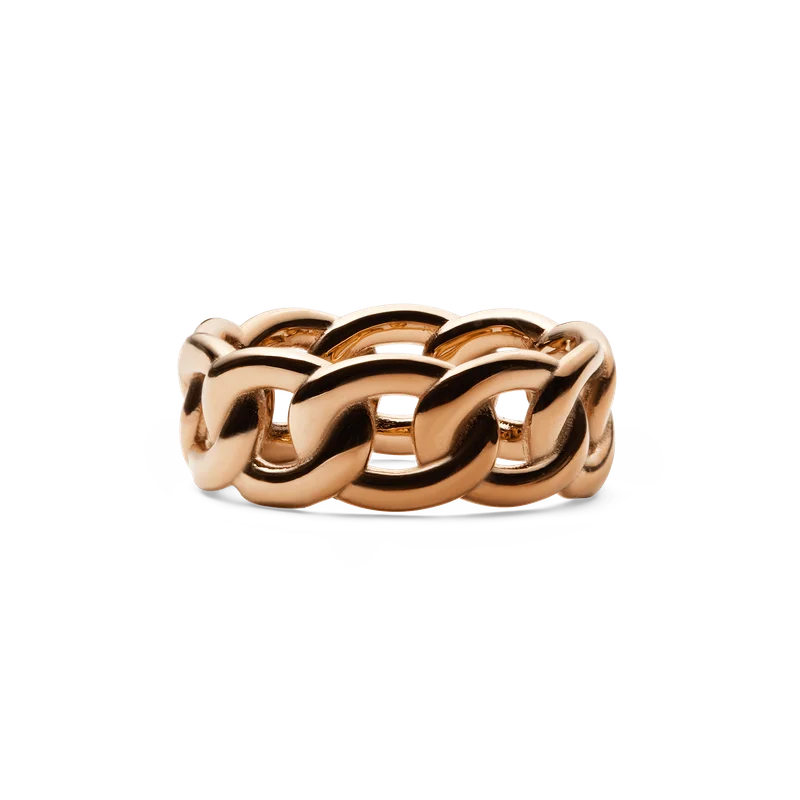 Image of Chunky Chain Ring Rose Gold