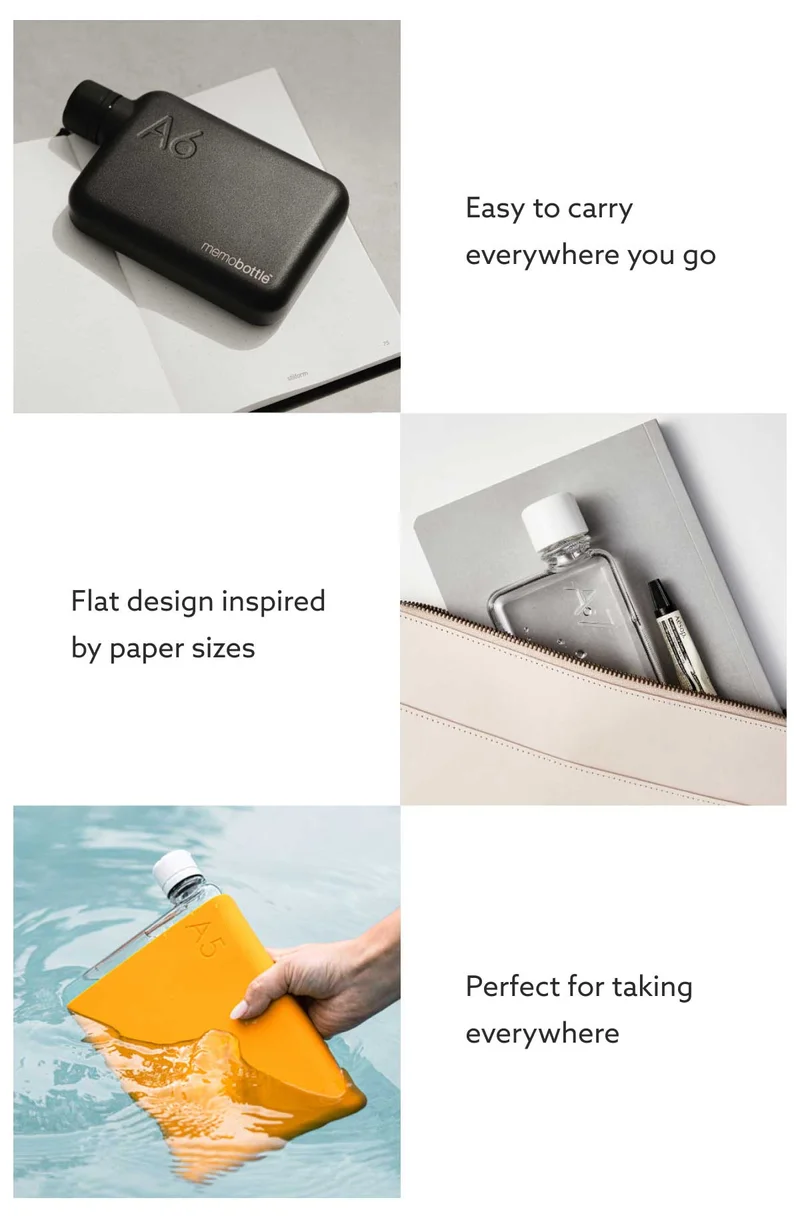 e2, grid, flat water bottle