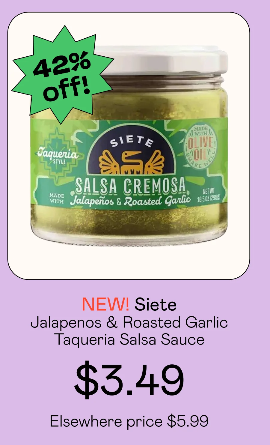 Jalapenos & Roasted Garlic Taqueria Salsa Sauce
