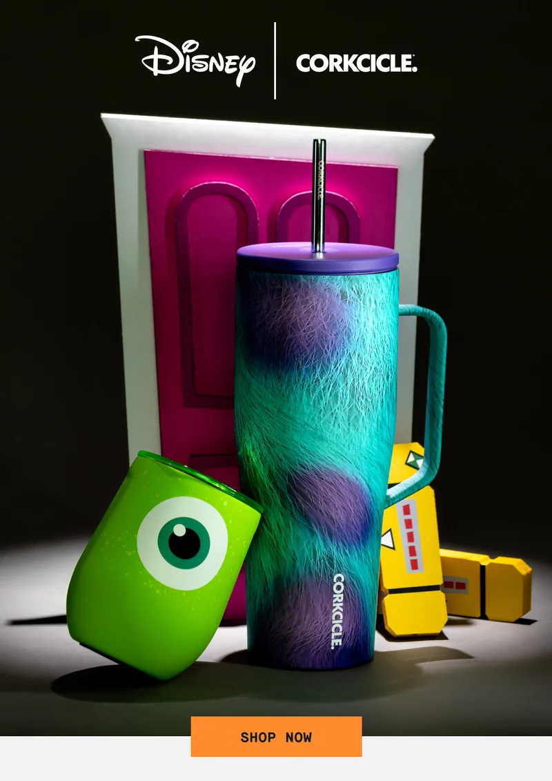 NEW Mike and Sulley-inspired drinkware!