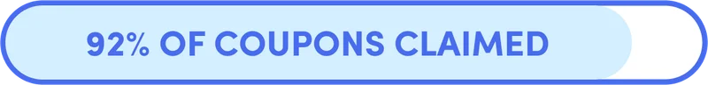 92% of coupons claimed