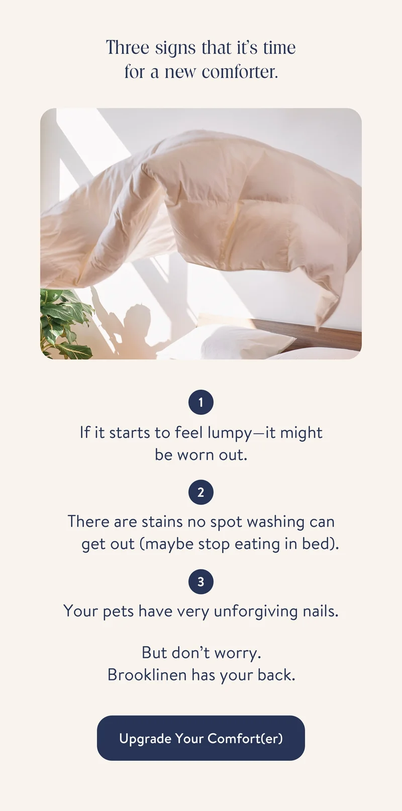 3 signs that it's time for a new comforter