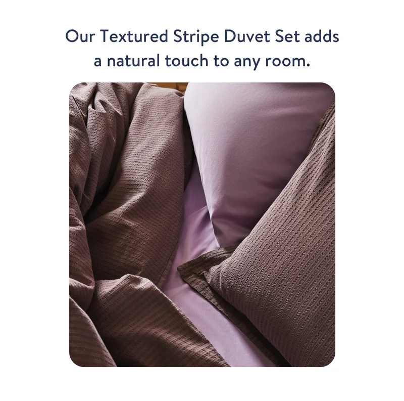 Textured stripe duvet