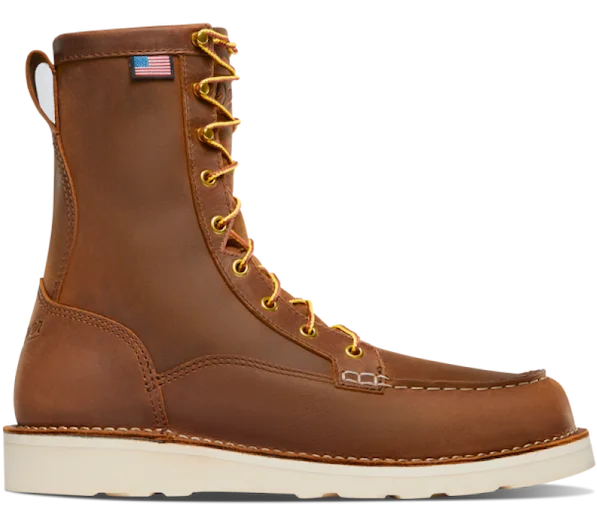 15542 - Bull Run Moc Toe - 8" Tobacco Steel Toe - Men's