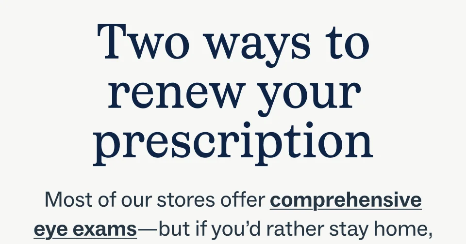 Comprehensive eye exams