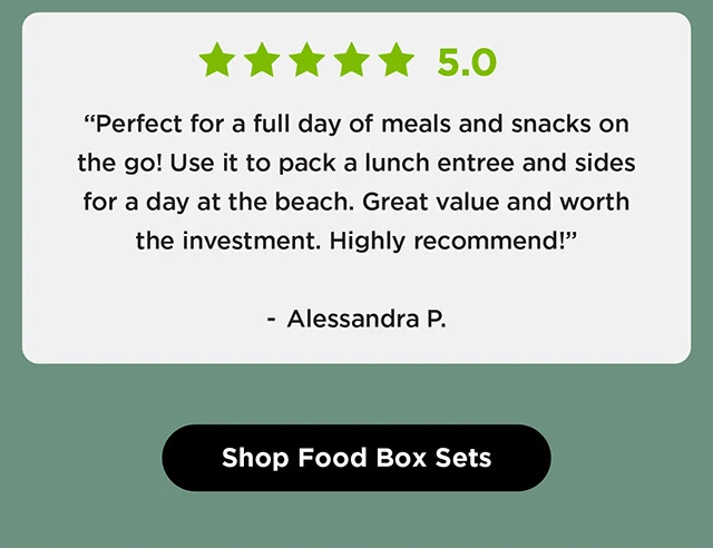 Food Box Sets - Customer Review
