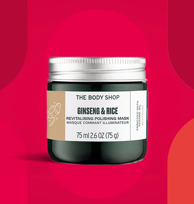 The Body Shop Ginseng & Rice Revitalising Polishing Mask, originally £20.