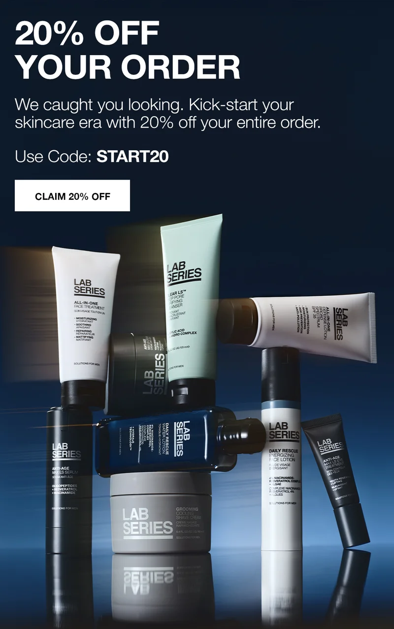 20% OFF YOUR ORDER. We caught you looking. Kick-start your skincare era with 20% off your entire order. Use Code: discount code. CLAIM 20% OFF.