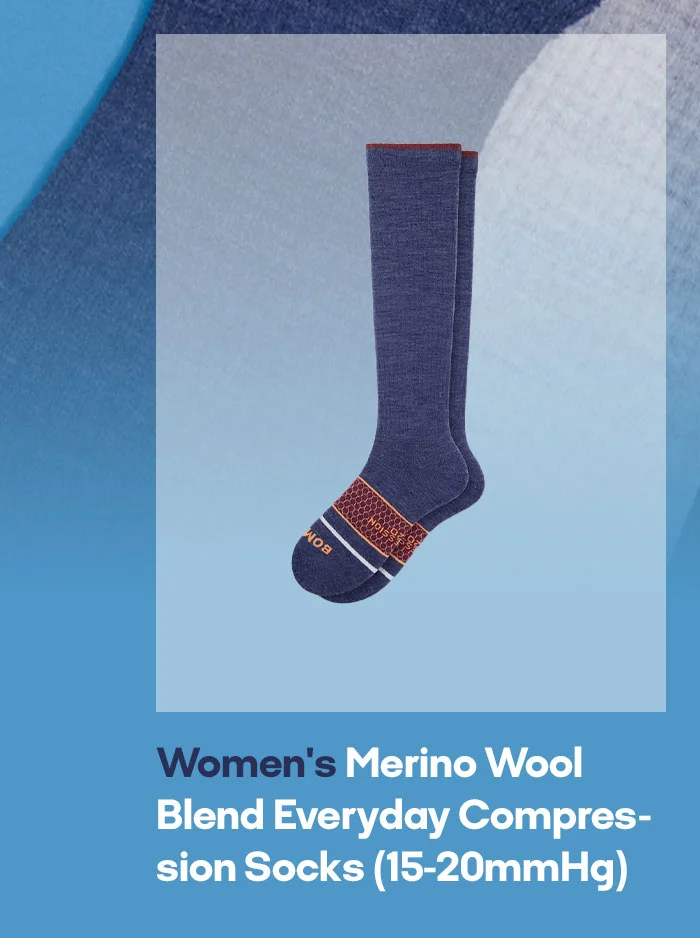 Women's Merino Wool Blend Everyday Compression Socks (15-20mmHg)