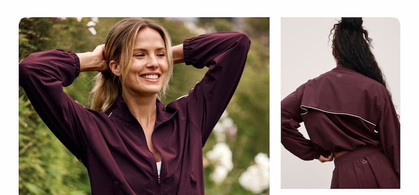 Track Jacket in Black Cherry