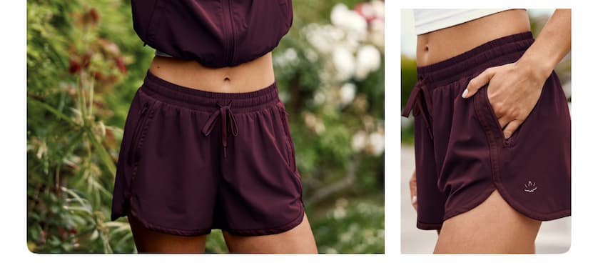 Stretch Woven The Course 2.5" Short in Black Cherry