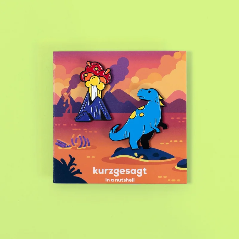 Image of Dinosaur Extinction Pin Set: Team Volcano