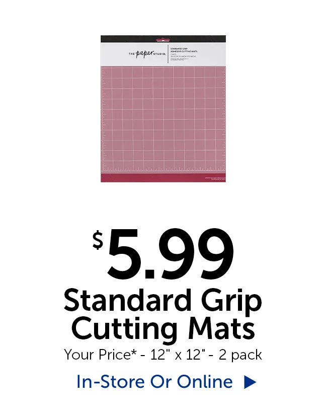 $5.99 Standard Grip Cutting Mats - Your Price* - 12" by 12" - 2 pack