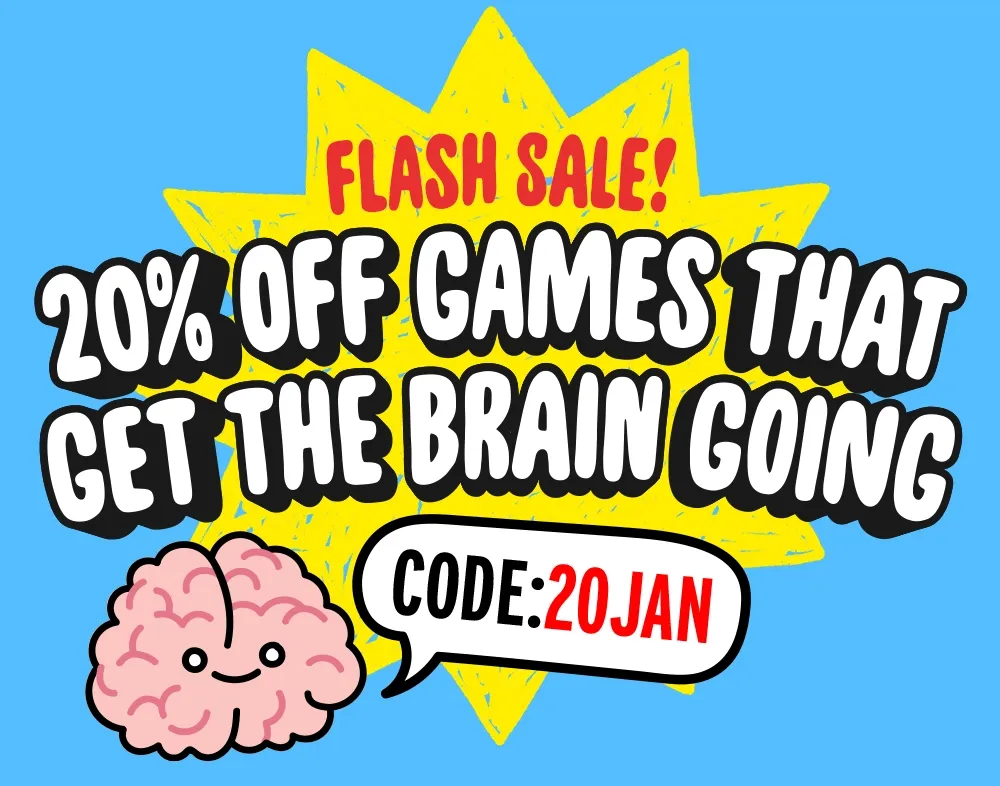 Flash Sale! 20% off games that get the brain going with code: 20JAN