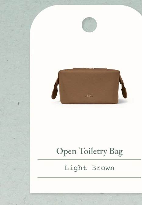 Open Toiletry Bag Light Brown