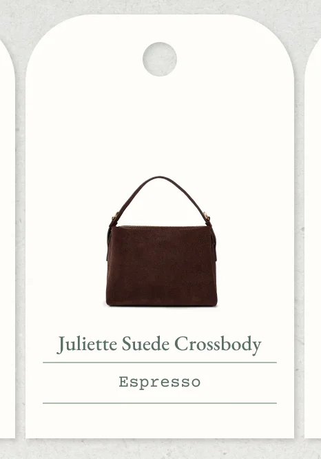Juliette Suede Crossbody Bag Espresso