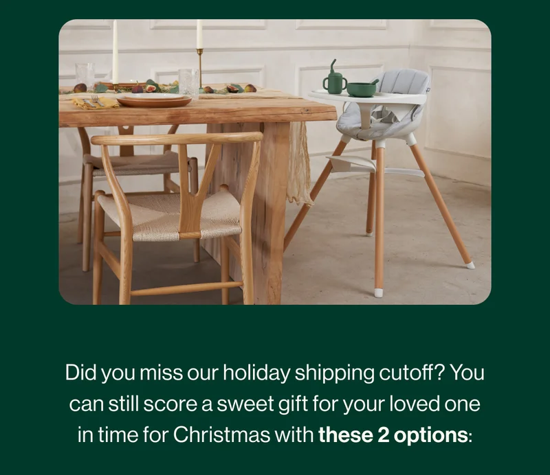 Last Call for Gifts! Did you miss our holiday shipping cutoff? You can still score a sweet gift for your loved one in time for Christmas with these 2 options: