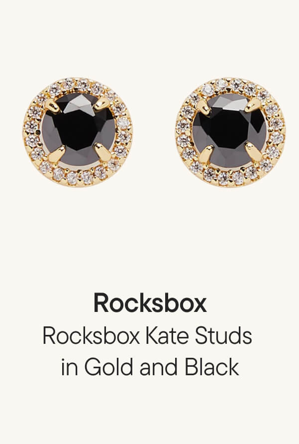 KATE STUDS IN GOLD AND BLACK