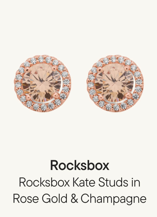 KATE STUDS IN ROSE GOLD & CHAMPAGNE
