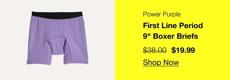 First Line Period 9" Boxer Briefs