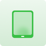 Green mobile icon