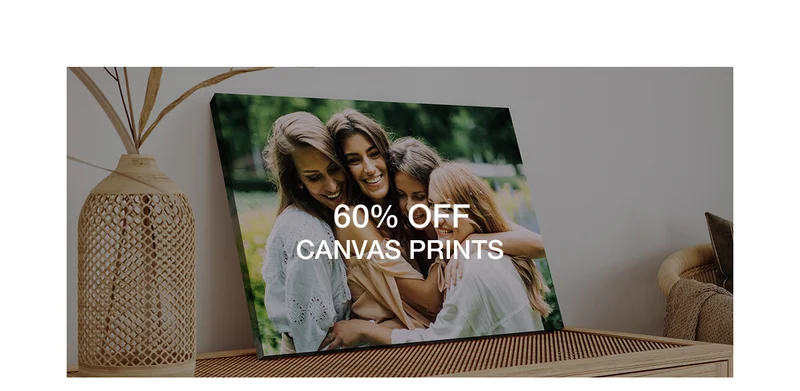 60% off Canvas Prints