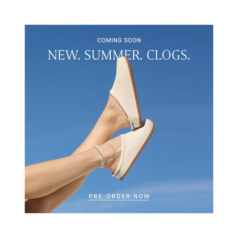 COMING SOON NEW. SUMMER. CLOGS PRE-ORDER NOW