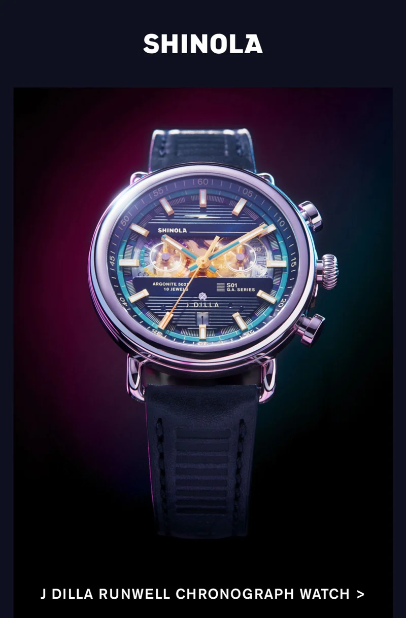 J Dilla Runwell Chronograph Watch >