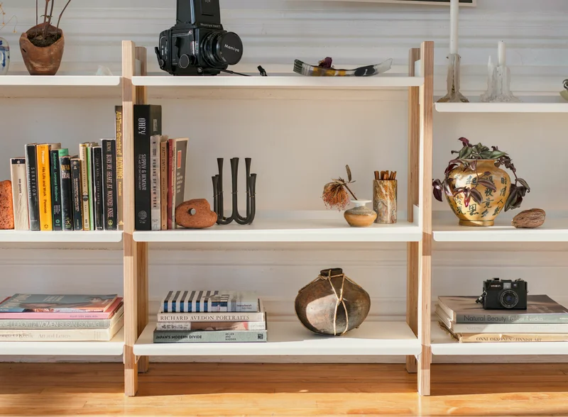 The Shelving System (Short) in Ash/White