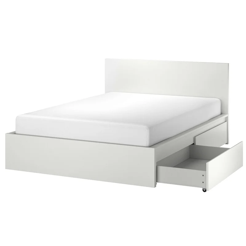 MALM bed frame with storage