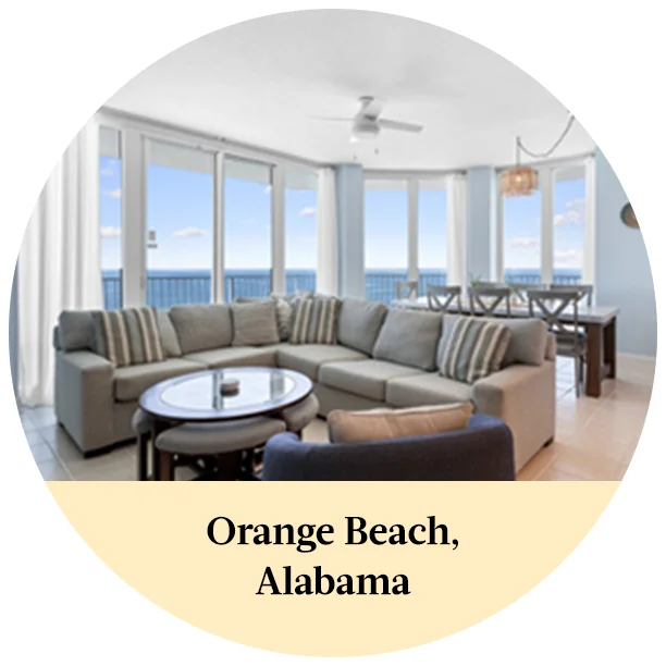 Relax in a sun-filled private home rental in Orange Beach, Alabama.