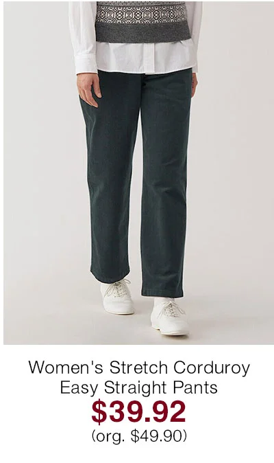 Shop Women's Stretch Corduroy Easy Straight Pants