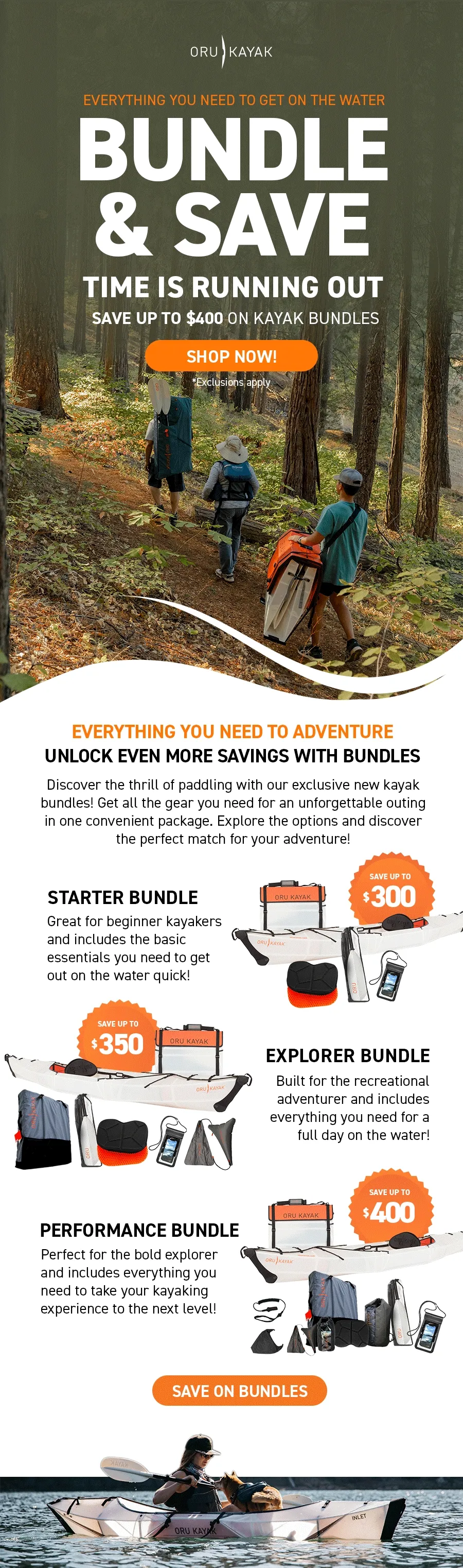 Everything you need to get on the water: Bundle & Save up to $400!