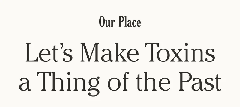Our Place - Let's Make Toxins a Thing of the Past