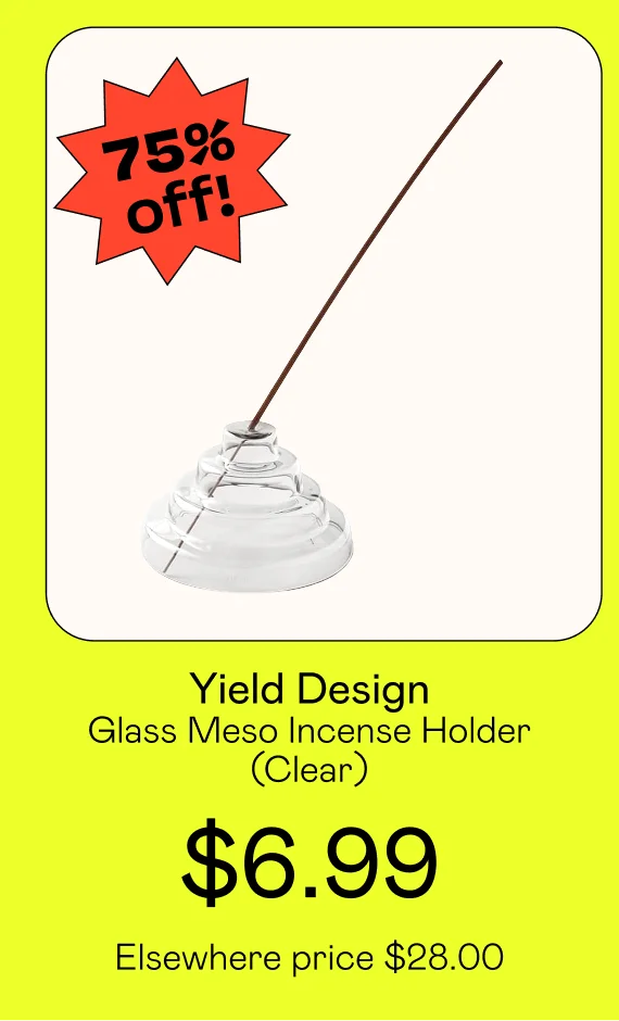 Glass Meso Incense Holder (Clear)