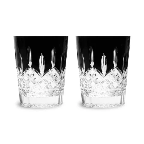 Waterford Crystal Lismore Black Double Old Fashioned Glasses