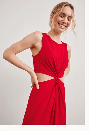 Around The World Front Twist Dress