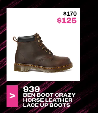 939 Ben Boot Crazy Horse Leather Lace Up Boots