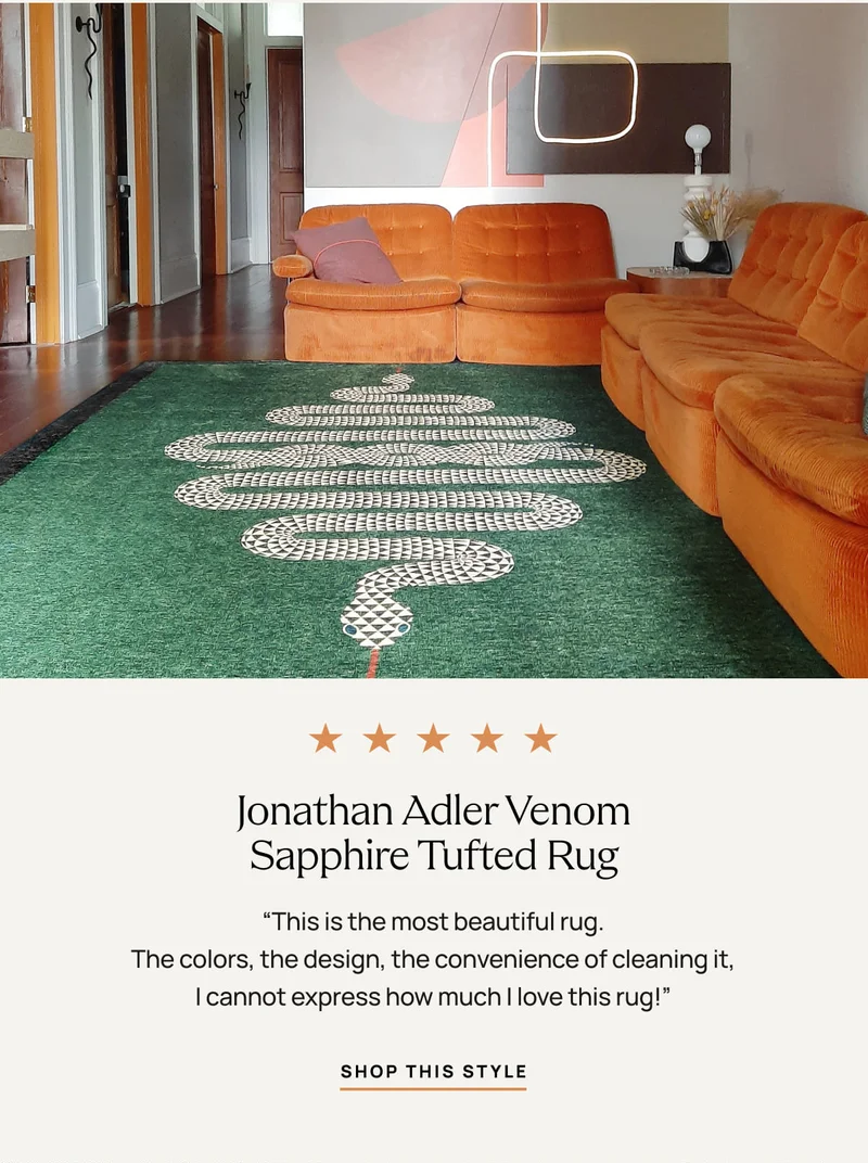 Jonathan Adler Venom Sapphire Tufted Rug