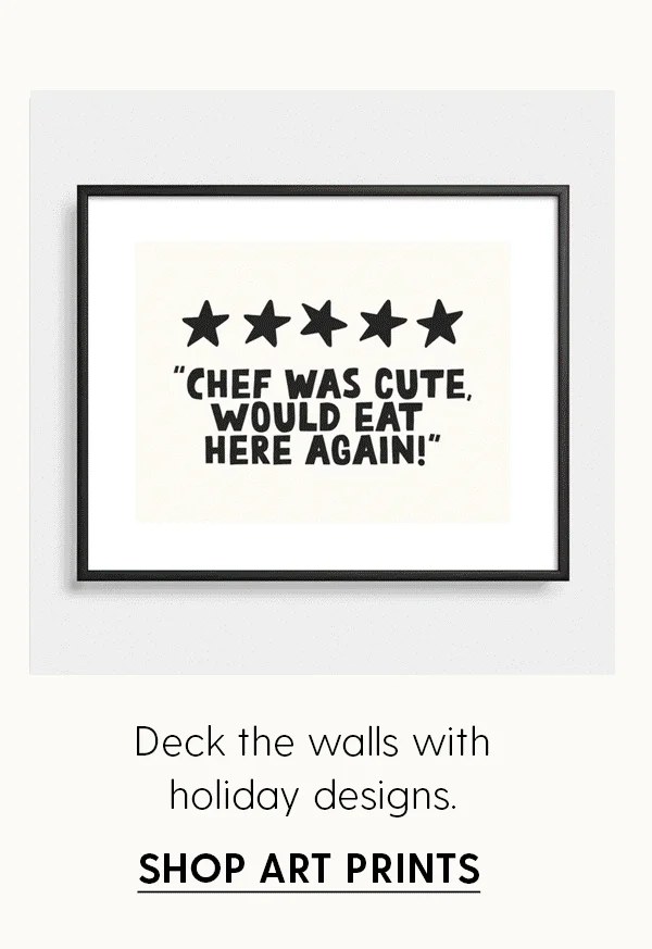Deck the walls with holiday designs. | Shop Art Prints