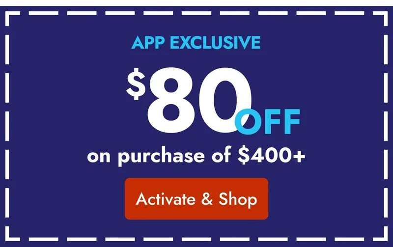 App-Exclusive $80 off $400