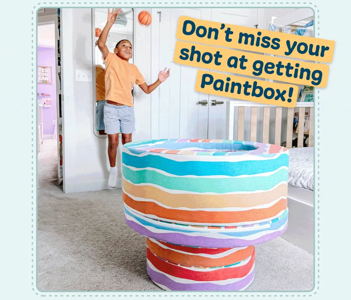 A rotating gif of Nugget and Chunk in Paintbox.