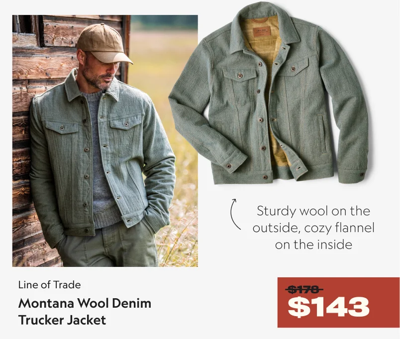 Montana Wool Denim Trucker Jacket