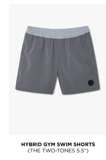 Hybrid Gym Swim Shorts: The Two-Tones 5.5"