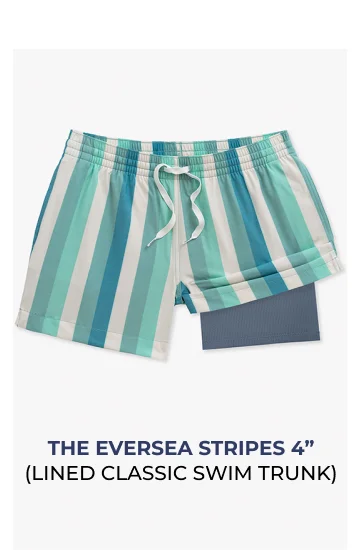 Lined Classic Swim Trunk: The Eversea Stripes 4"
