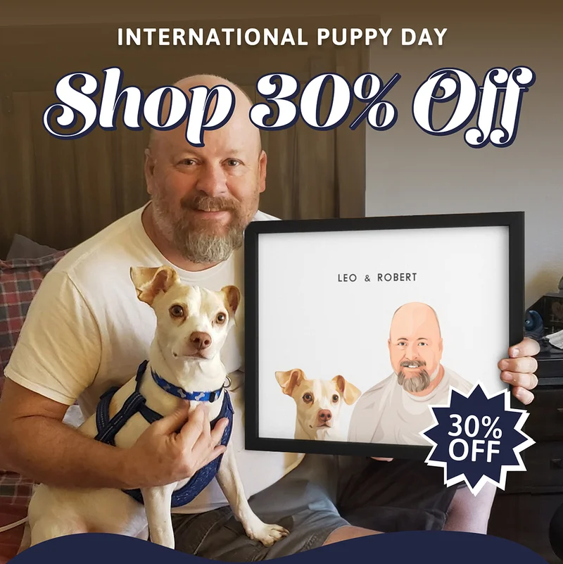 Shop 30% off. International Puppy Day